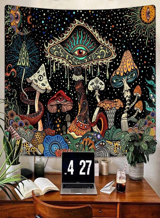 Yeoiat Mushroom Tapestry Hippie Tapestry for Bedroom Cute Tapestries Aesthetic Wall Tapestries Hanging for Bedroom Dorm Living Room (Mushroom, 36.00" X 48.00") - Image 5